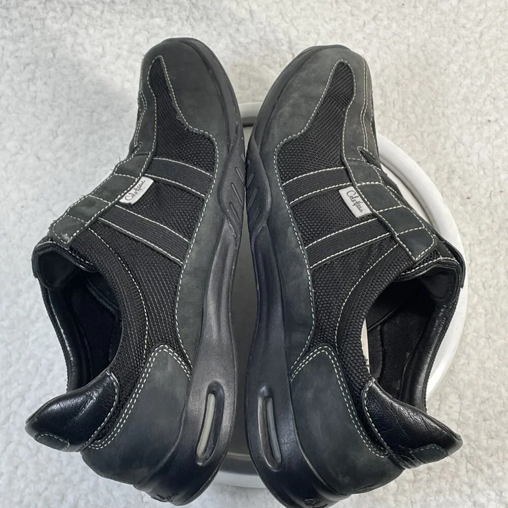Cole Haan Sneakers Womens Size 7B Black Nike Air Soles Slip On Comfort Shoes